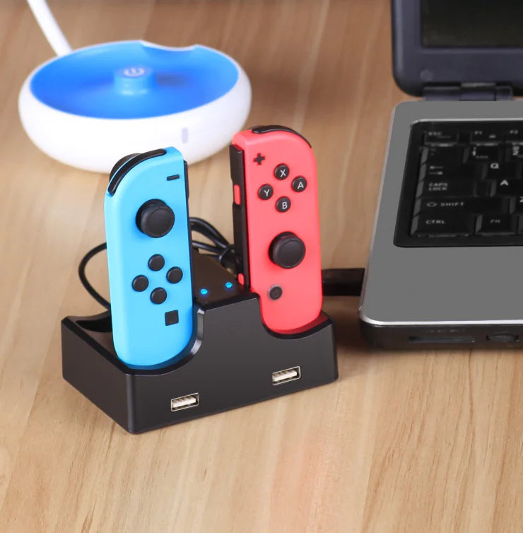 Joy-Con charging dock in use