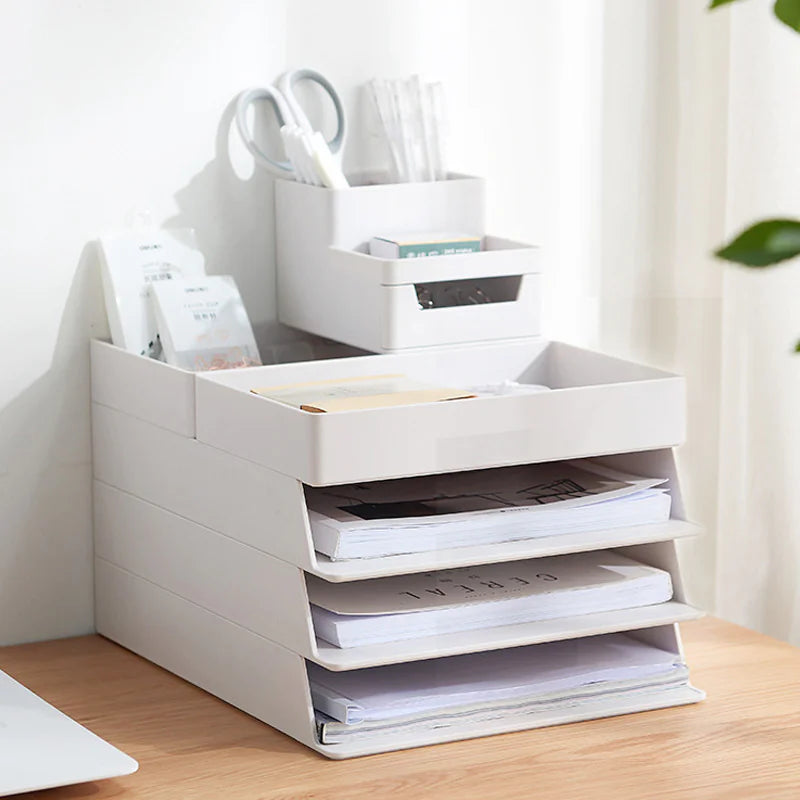 Desk organiser drawer open