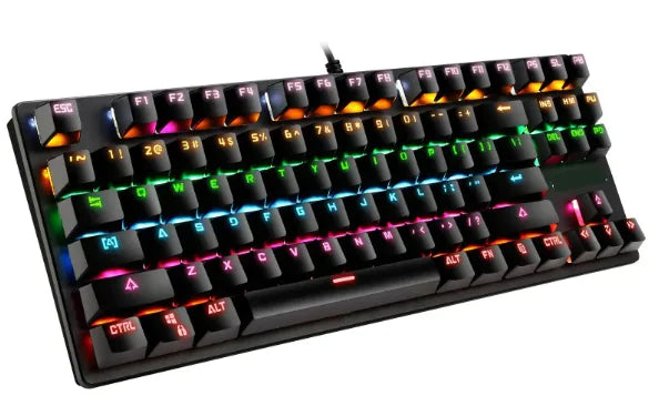 Mechanical keyboard lit up