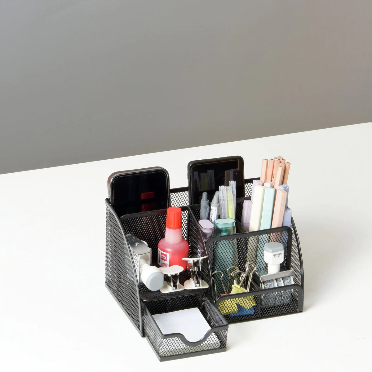 Desk organiser in use