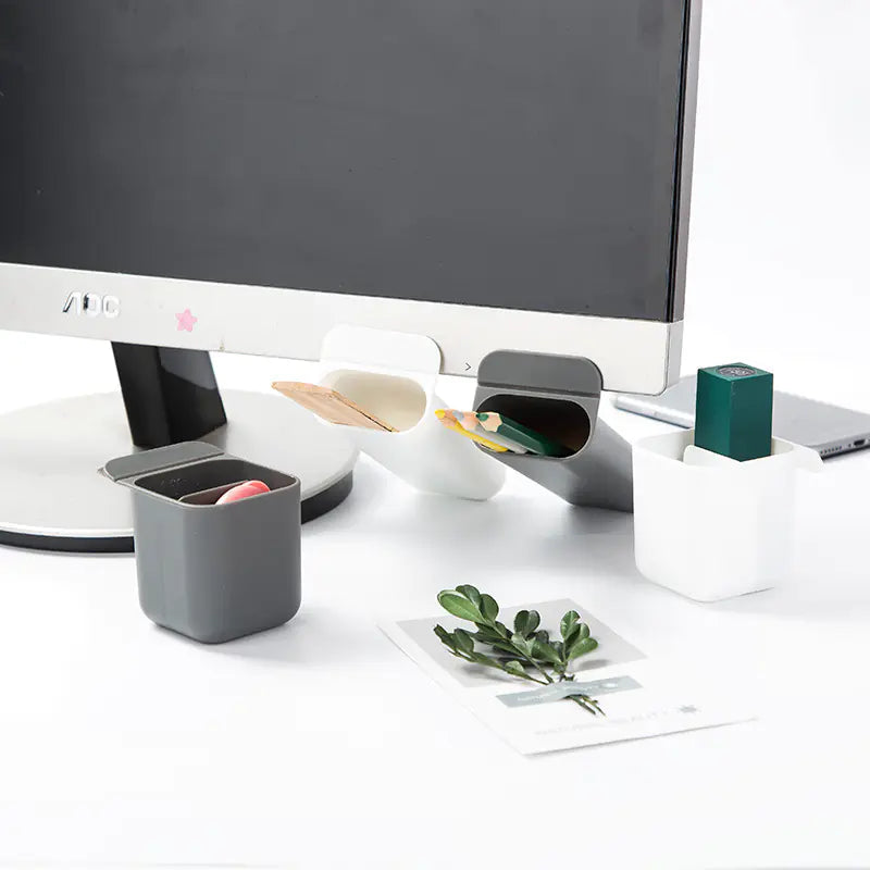 Compact desk pen holder