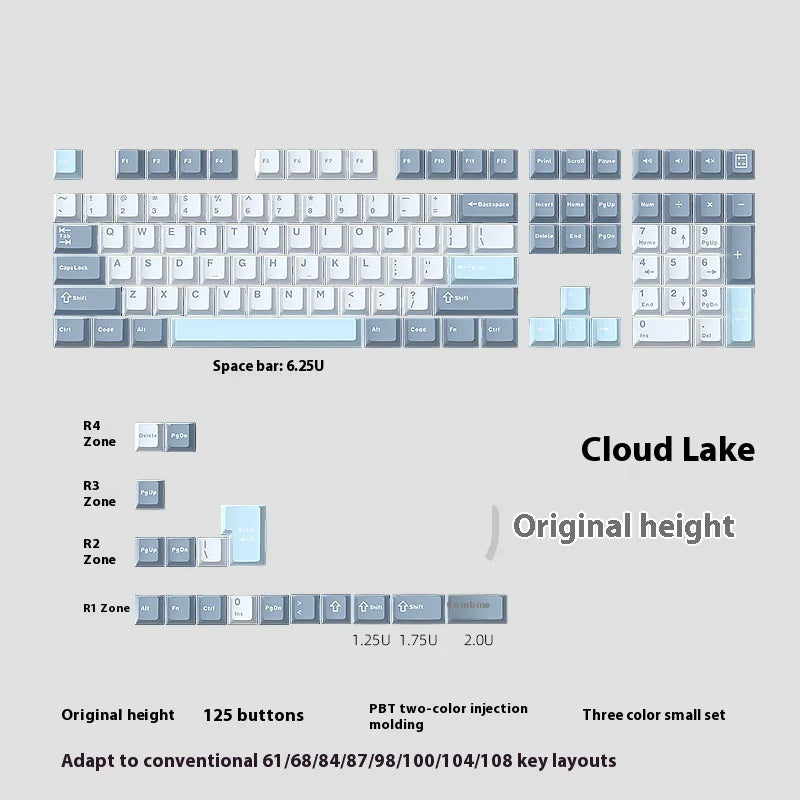 Two-tone mechanical keycap set