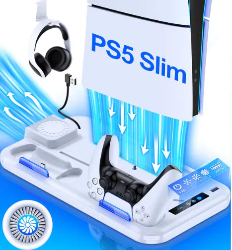 PS5 Slim cooling stand with controller charging