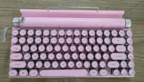 Mechanical keyboard angled view