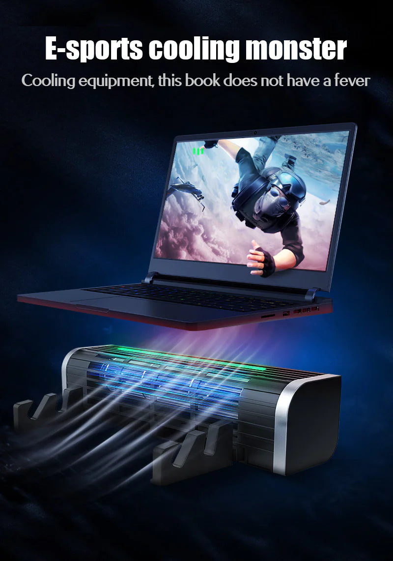 Laptop on cooling pad