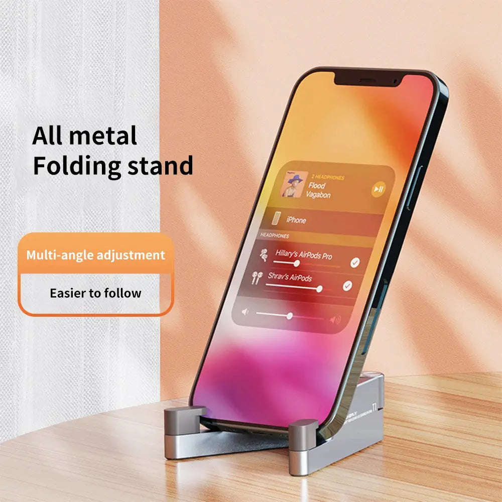 Folding aluminium phone stand