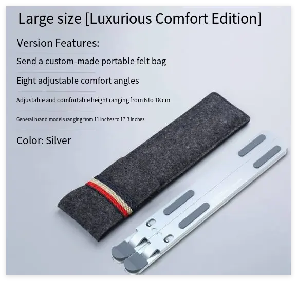 Foldable aluminium laptop stand